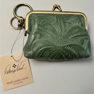 Patricia Nash Green Leather Coin Purse
